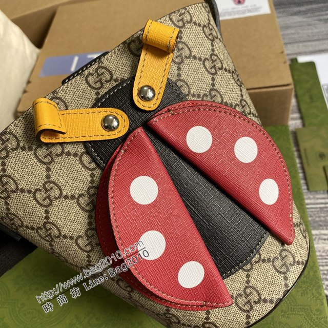 Gucci新款包包 古馳小號購物袋 Gucci瓢蟲圖案兒童包 666277  ydg3054
